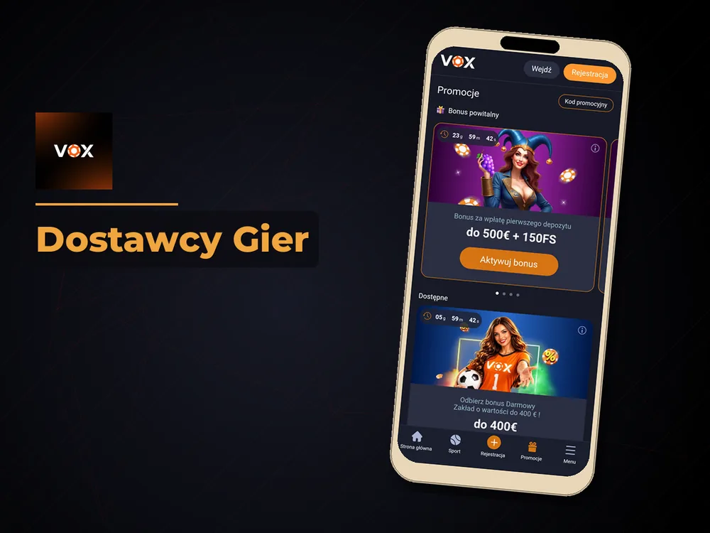 vox casino - Dostawcy Gier