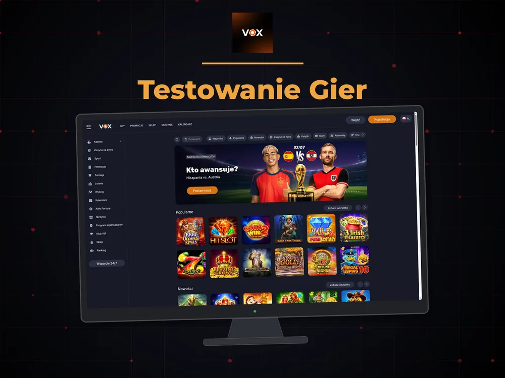 vox casino - Testowanie Gier