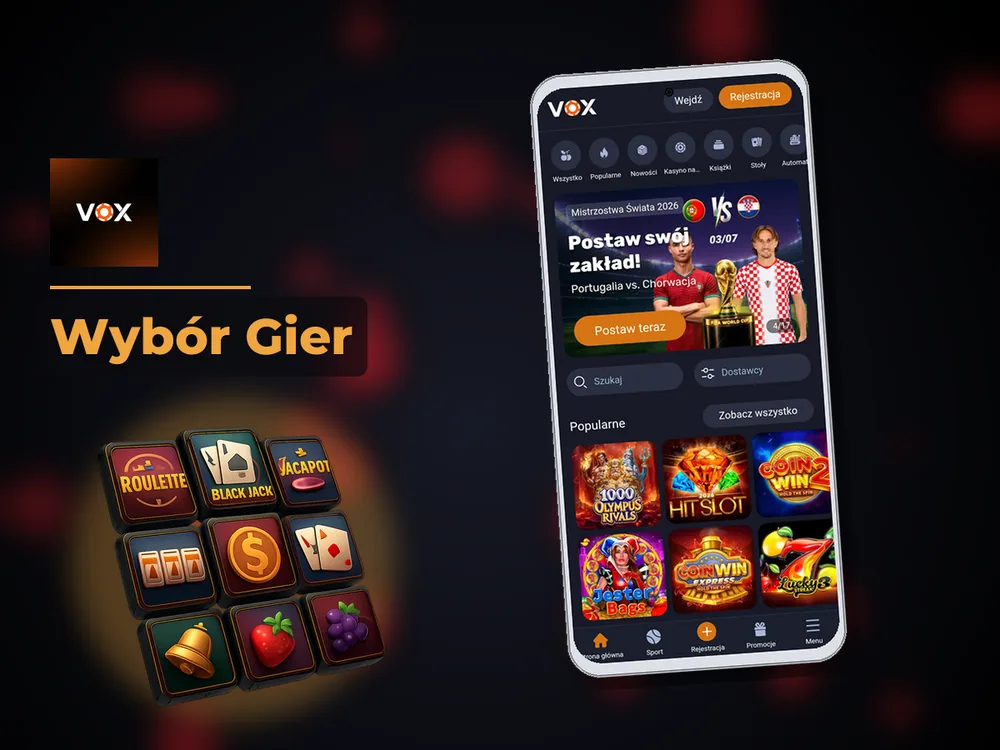vox casino - Wybór Gier