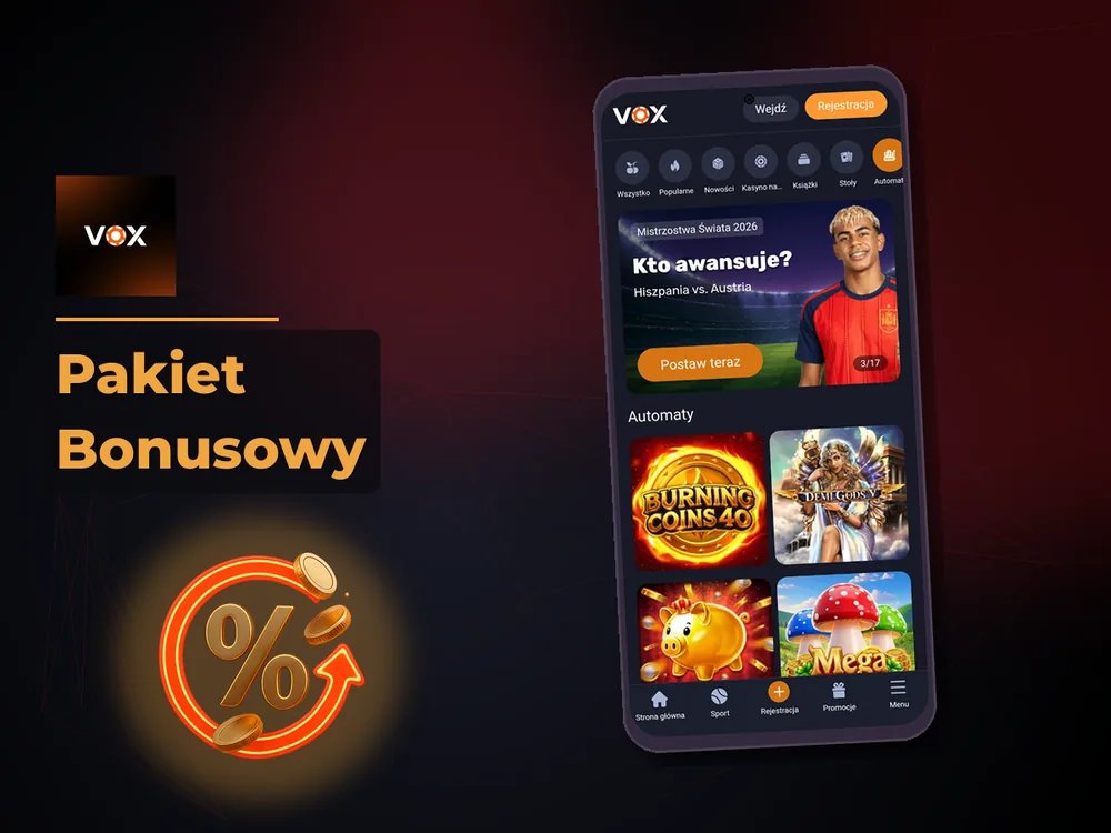 vox casino - Pakiet Bonusowy