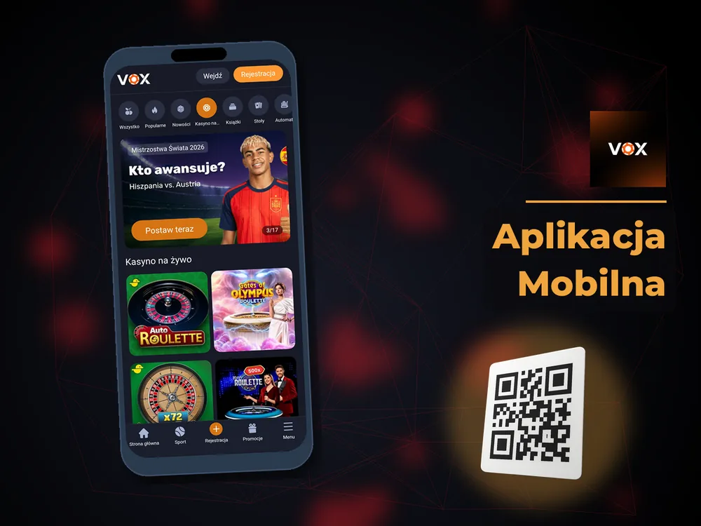 vox casino - Aplikacja Mobilna