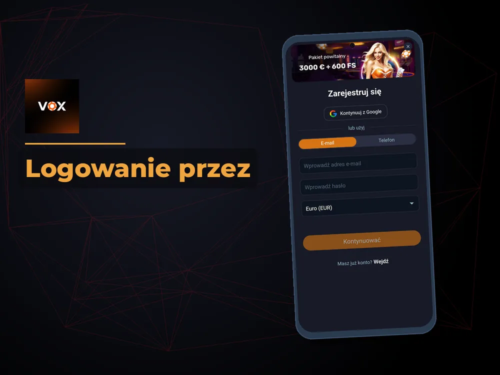 vox casino - Logowanie przez