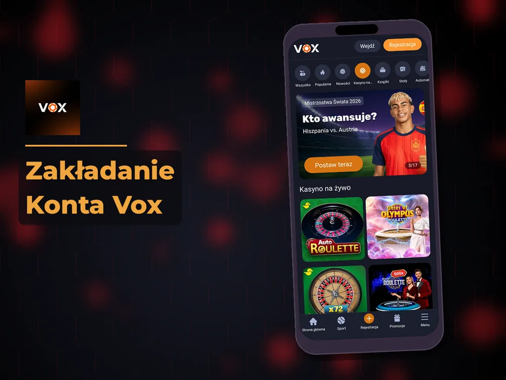 vox casino - Zakładanie Konta Vox