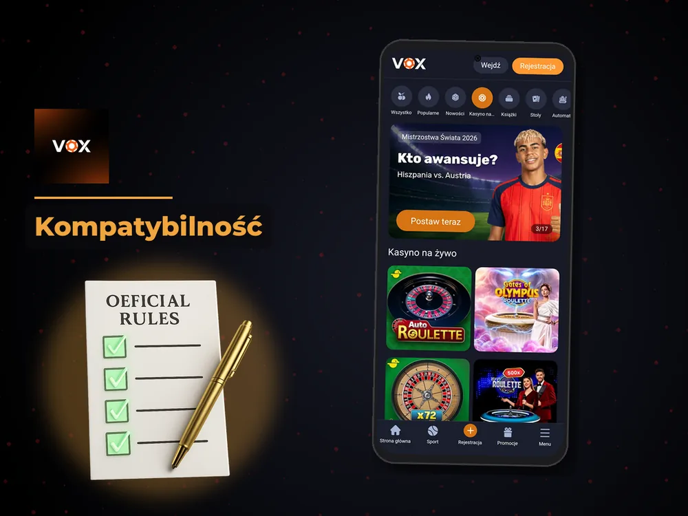 vox casino - Kompatybilność