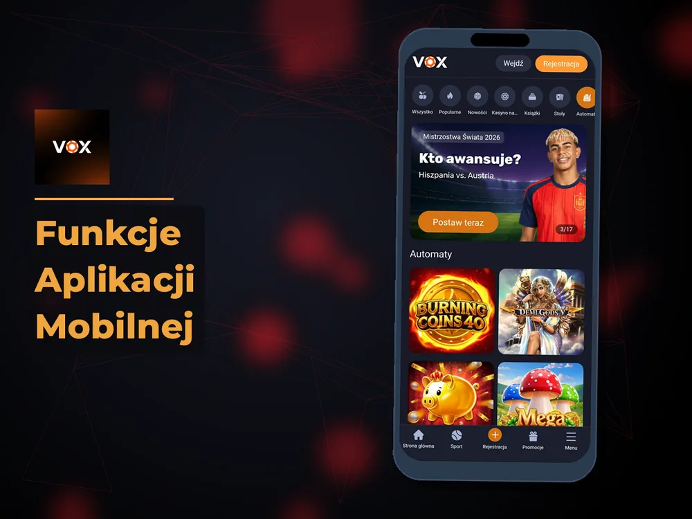 vox casino - Funkcje Aplikacji Mobilnej