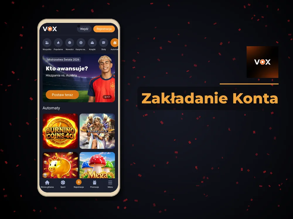 vox casino - Zakładanie Konta