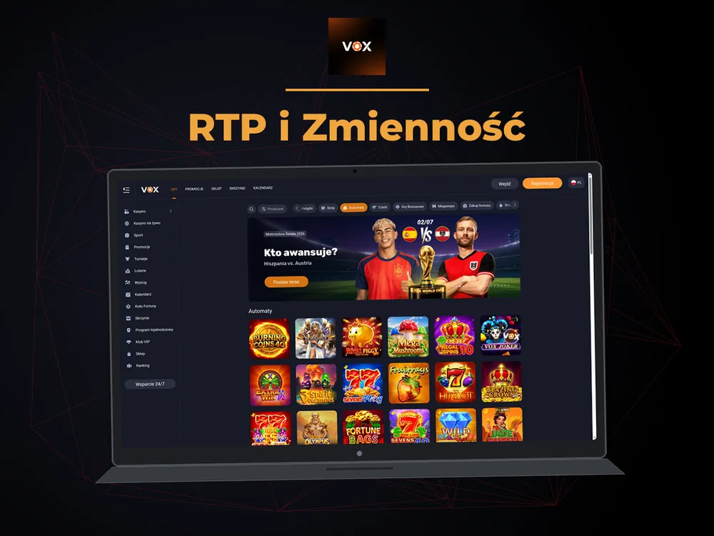 vox casino - RTP i Zmienność