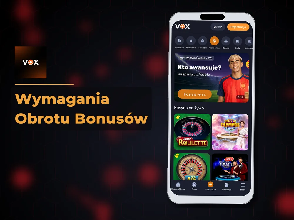 vox casino - Wymagania Obrotu Bonusów