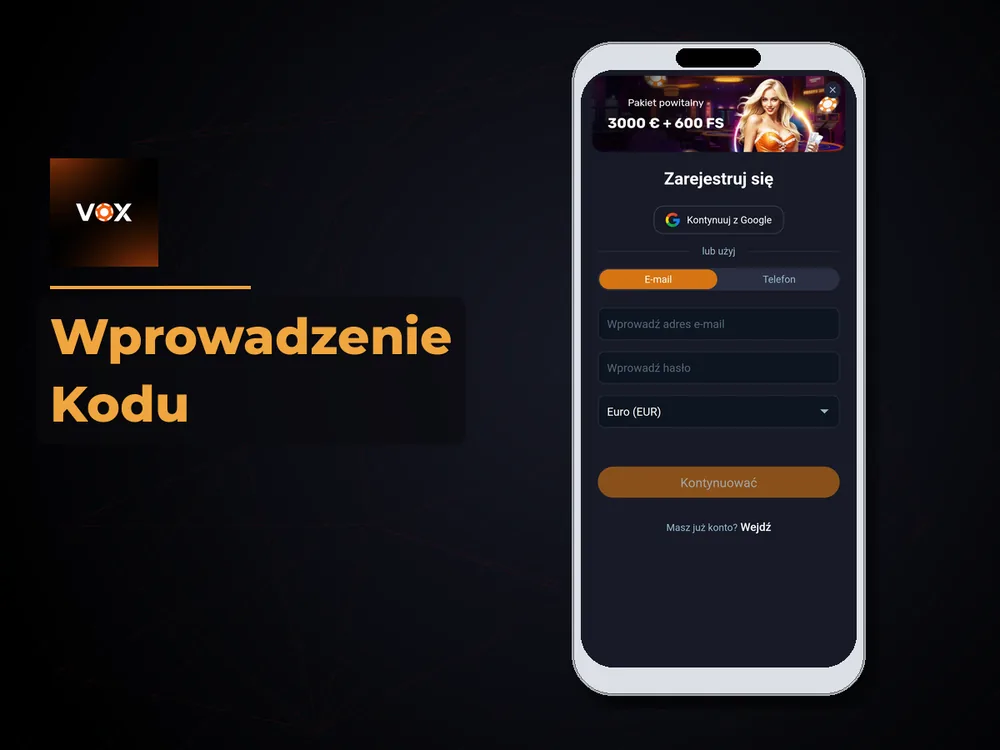 vox casino - Wprowadzenie Kodu