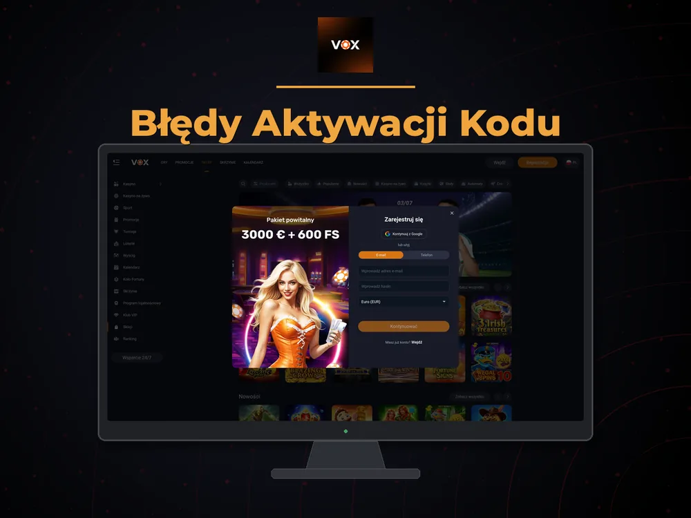 vox casino - Błędy Aktywacji Kodu
