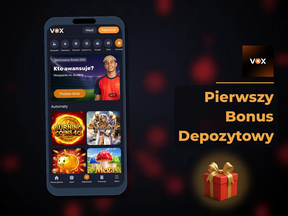 vox casino - Pierwszy Bonus Depozytowy