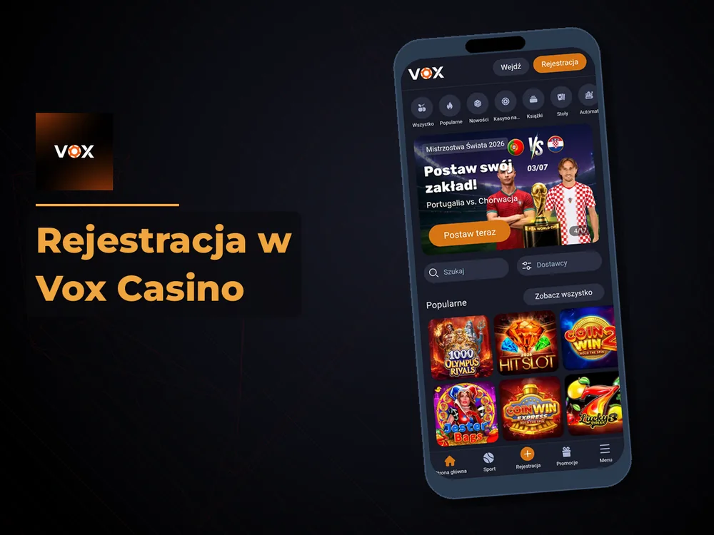 vox casino - Rejestracja w Vox Casino