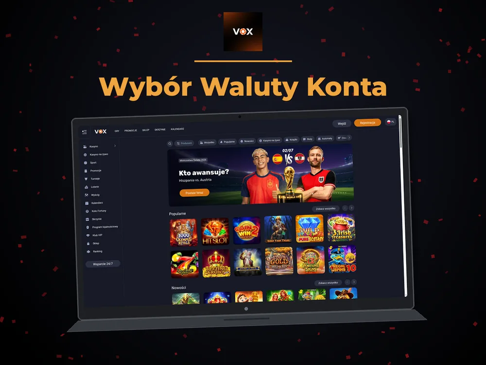 vox casino - Wybór Waluty Konta
