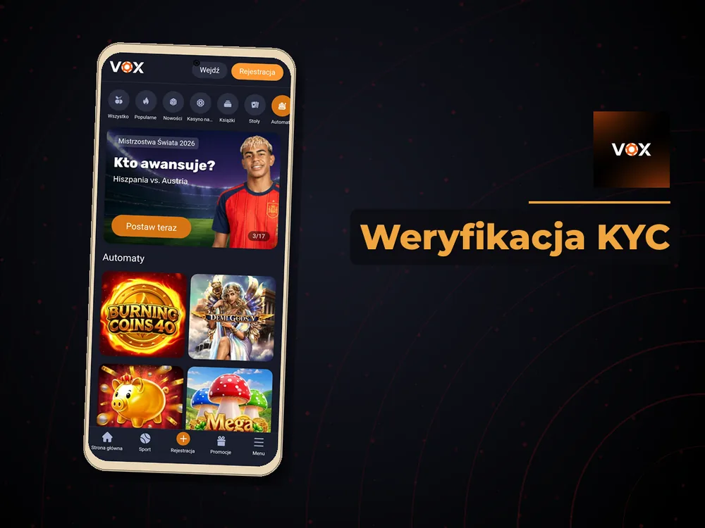 vox casino - Weryfikacja KYC