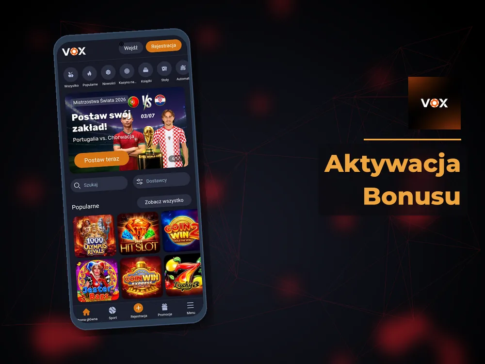 vox casino - Aktywacja Bonusu