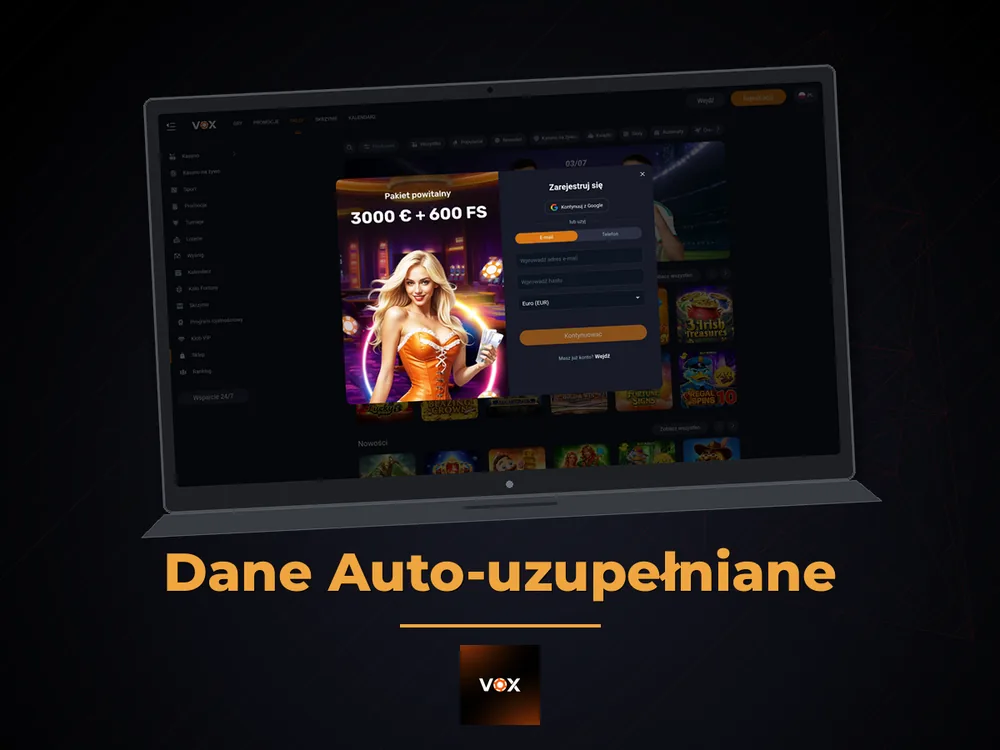vox casino - Dane Auto-uzupełniane