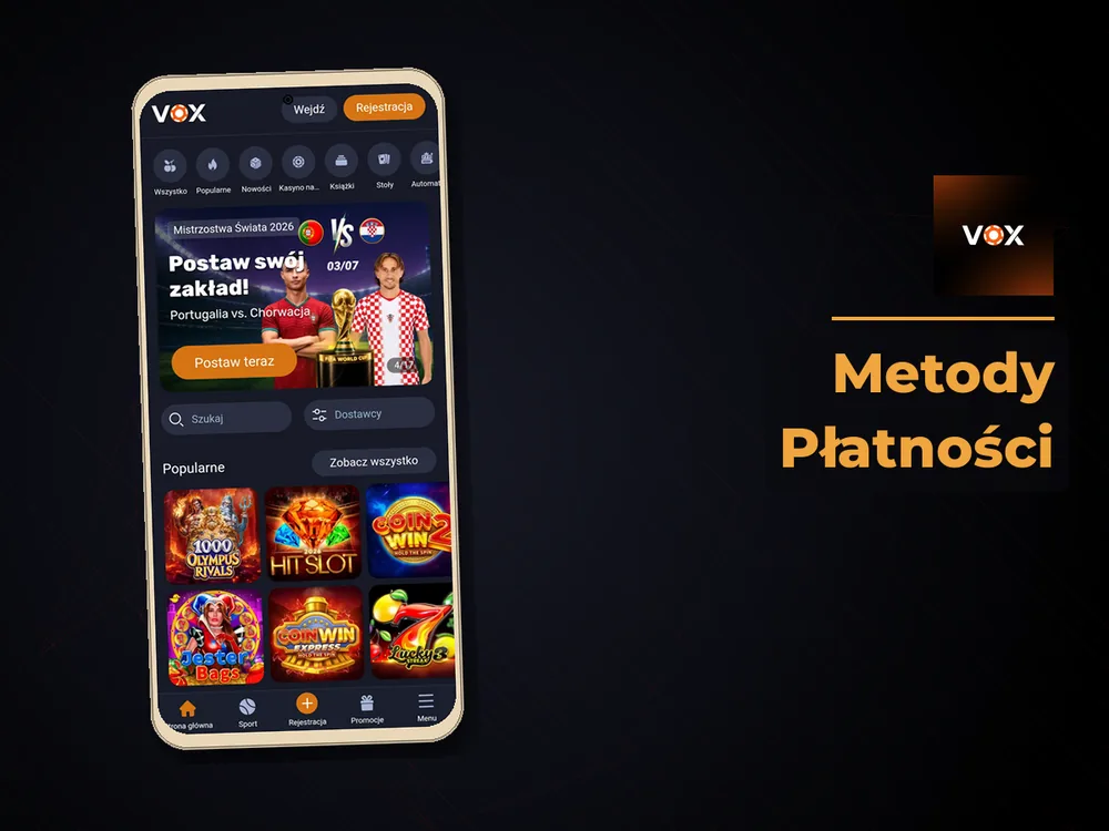 vox casino - Metody Płatności
