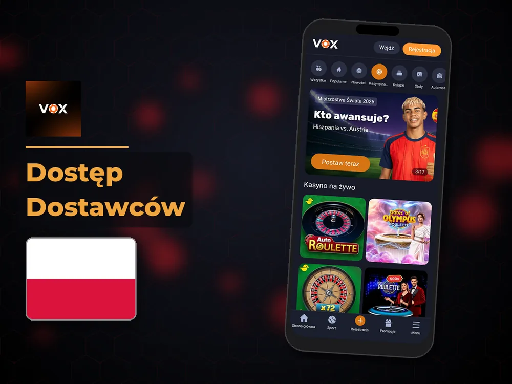 vox casino - Dostęp Dostawców