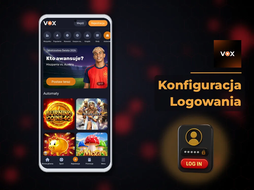 vox casino - Konfiguracja Logowania