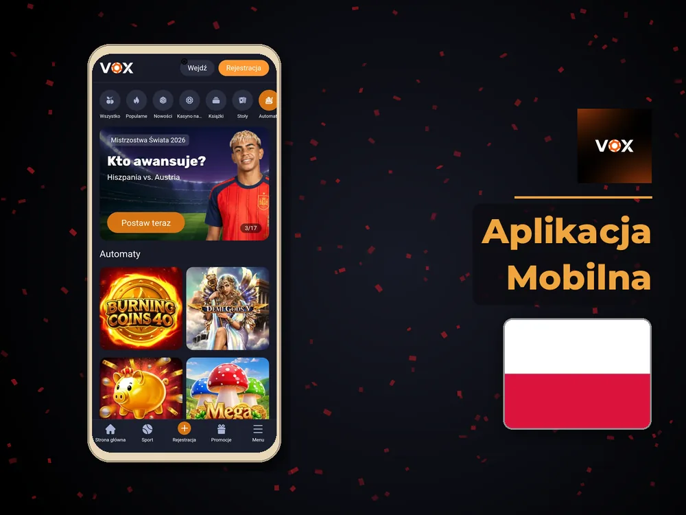 vox casino - Aplikacja Mobilna