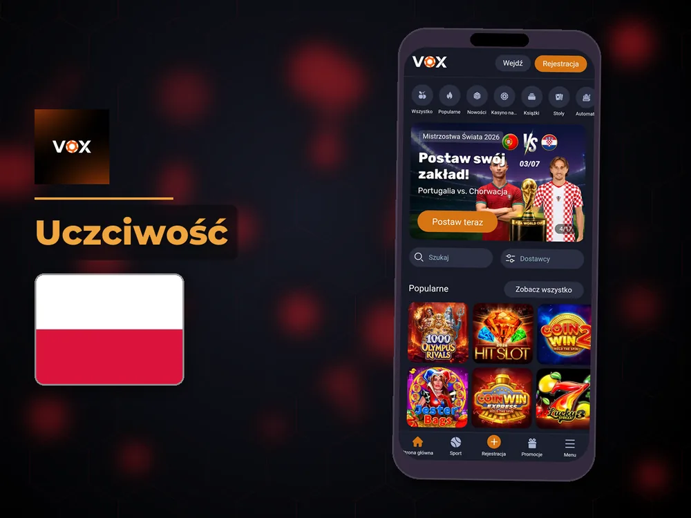 vox casino - Uczciwość