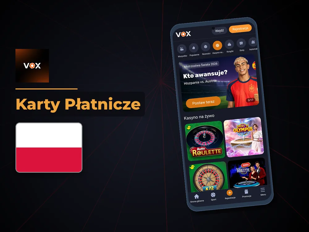 vox casino - Karty Płatnicze