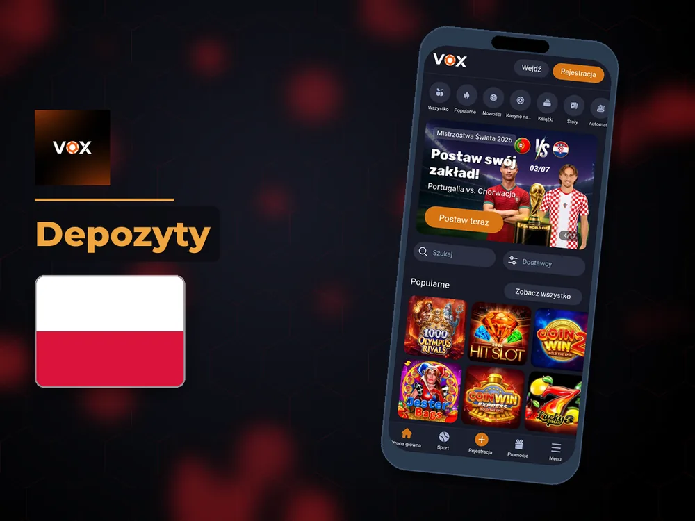 vox casino - Depozyty