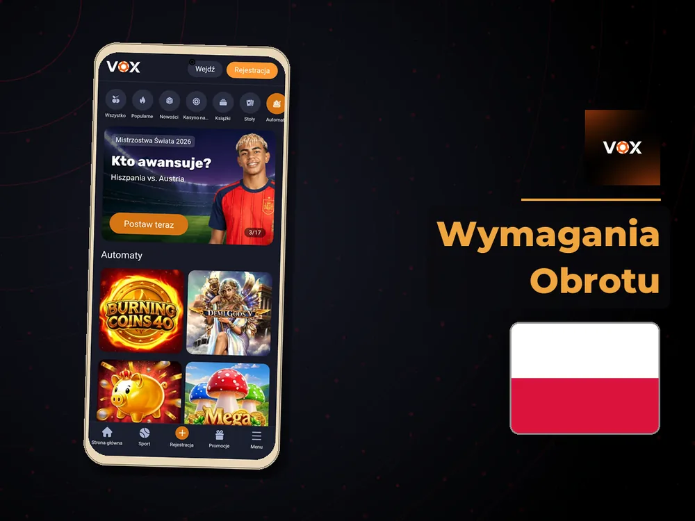 vox casino - Wymagania Obrotu