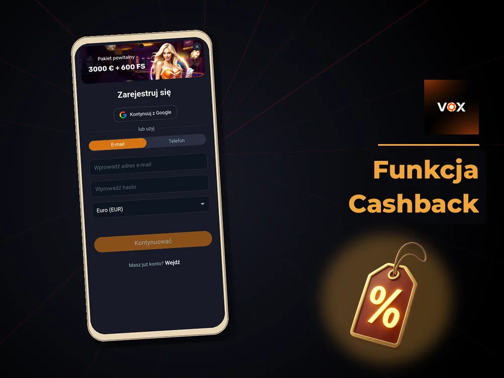 vox casino - Funkcja Cashback