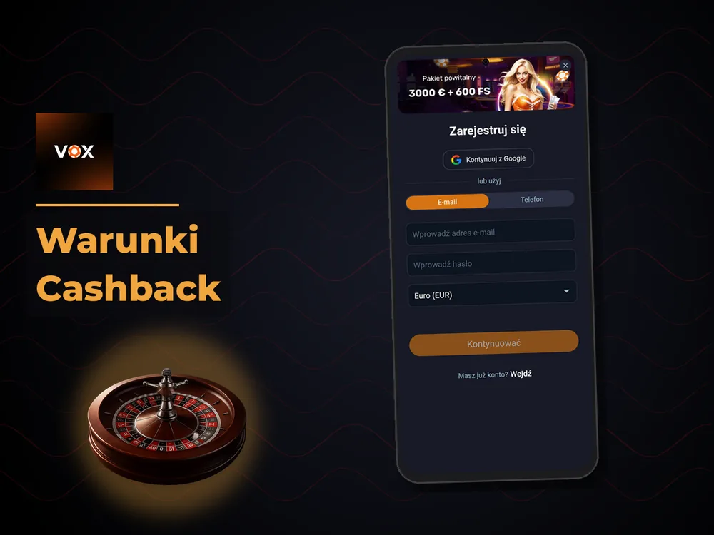 vox casino - Warunki Cashback
