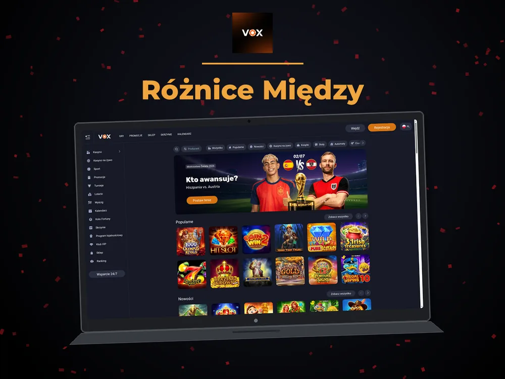 vox casino - Różnice Między