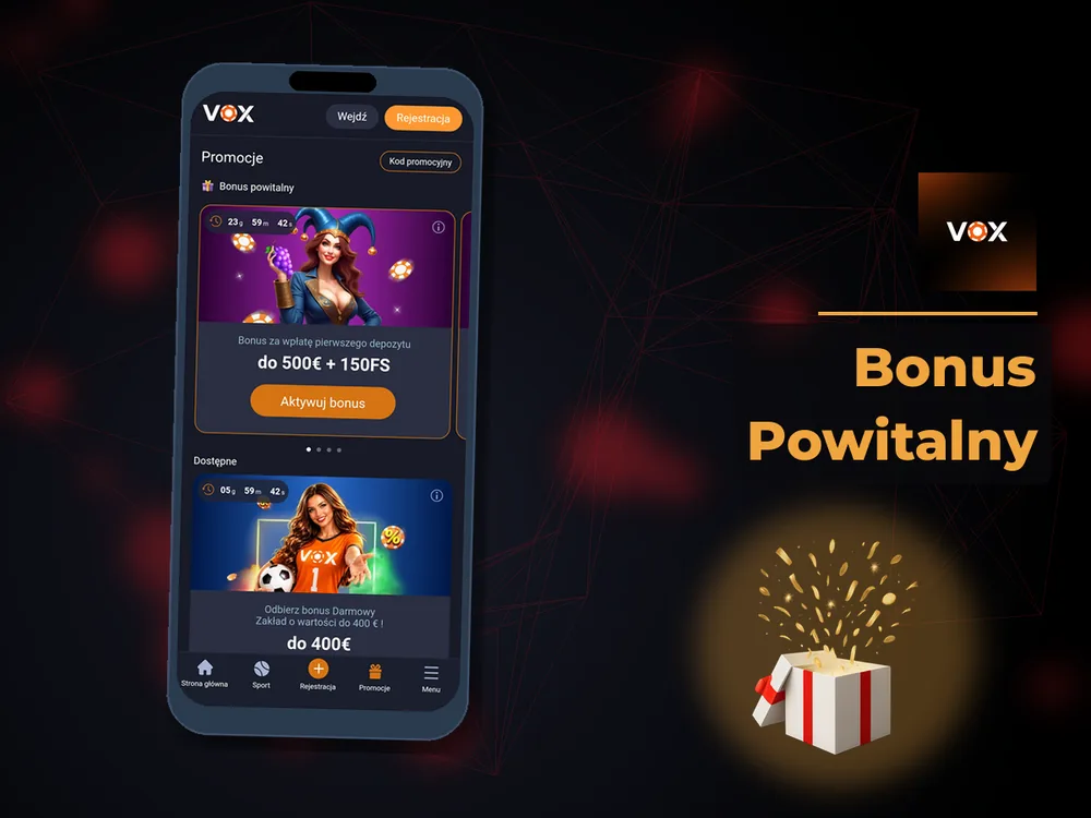vox casino - Bonus Powitalny