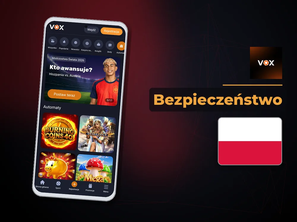 vox casino - Bezpieczeństwo