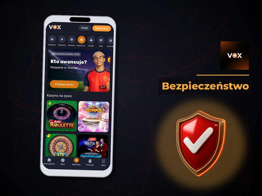 vox casino - Bezpieczeństwo