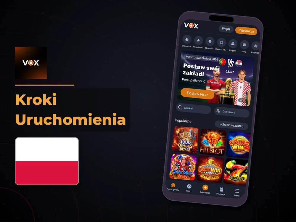 vox casino - Kroki Uruchomienia