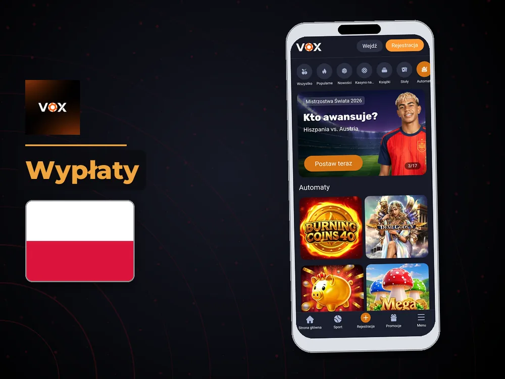 vox casino - Wypłaty