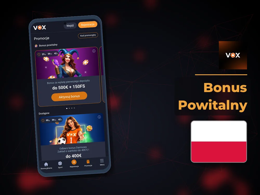 vox casino - Bonus Powitalny