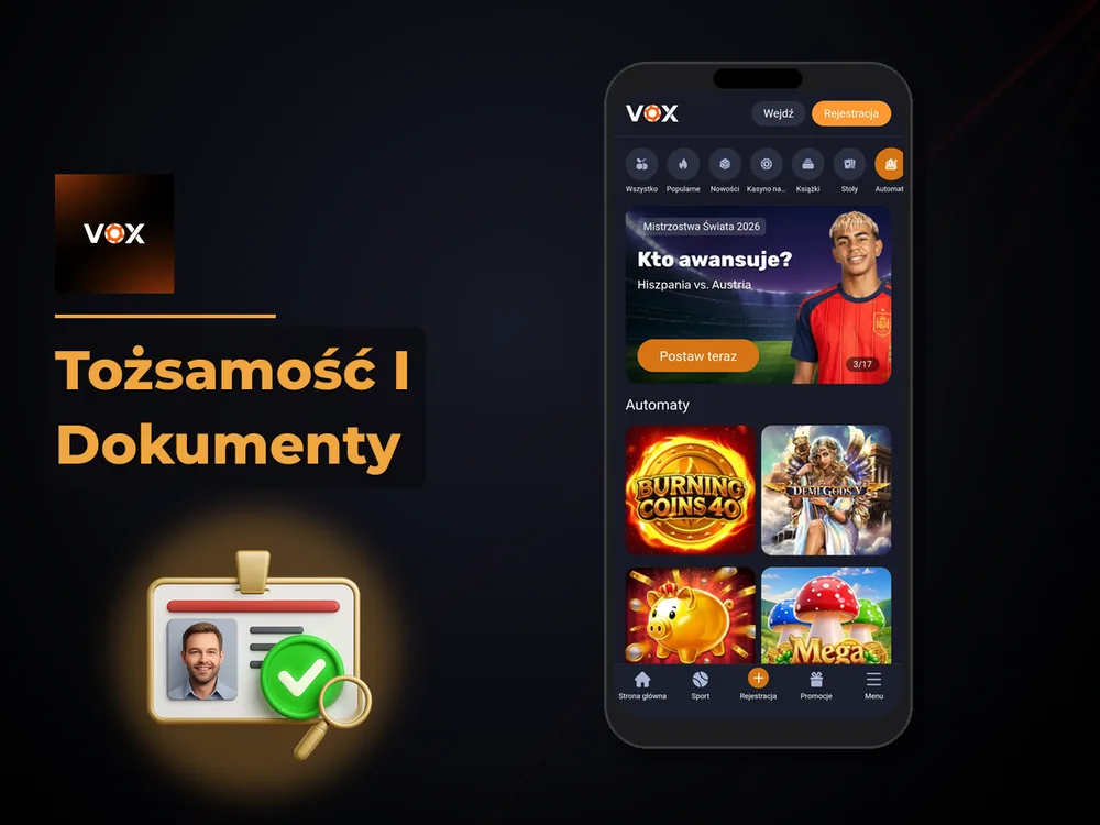 vox casino - Tożsamość I Dokumenty