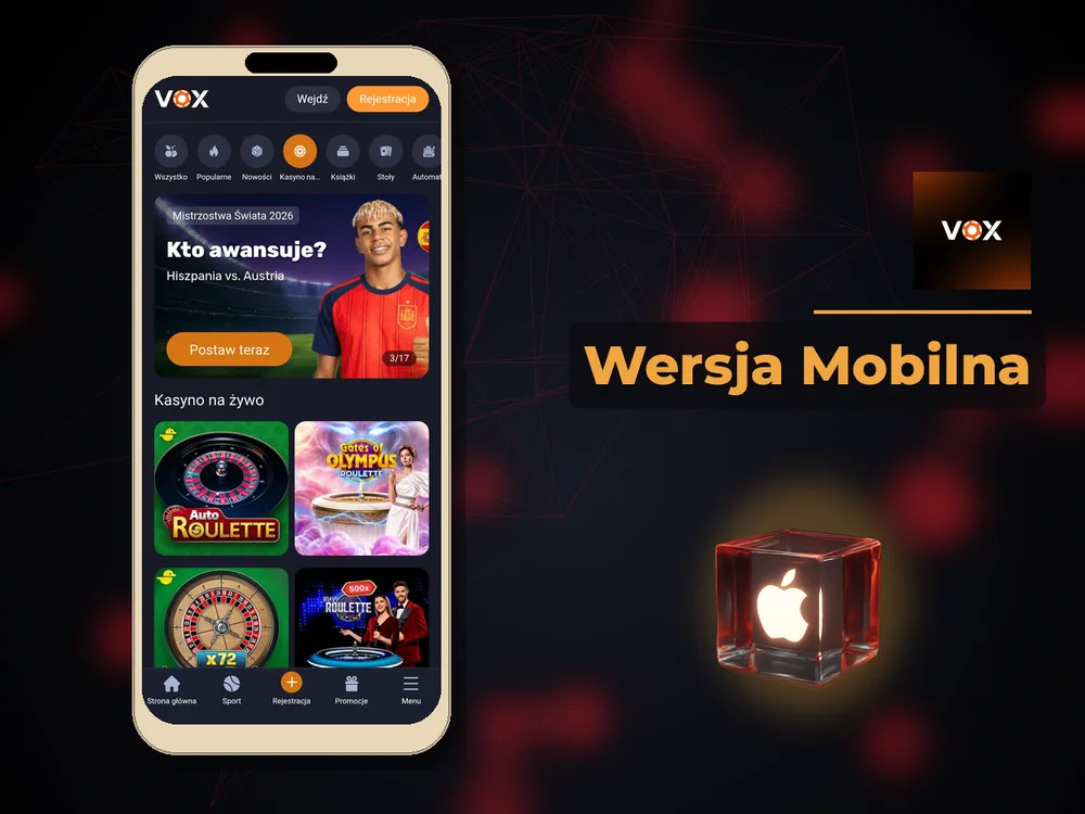 vox casino - Wersja Mobilna