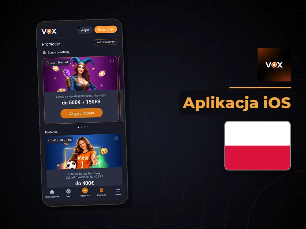vox casino - Aplikacja iOS
