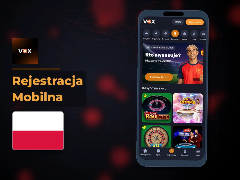 vox casino - Rejestracja Mobilna