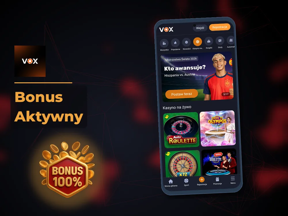 vox casino - Bonus Aktywny