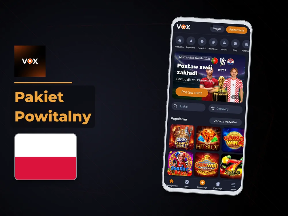 vox casino - Pakiet Powitalny
