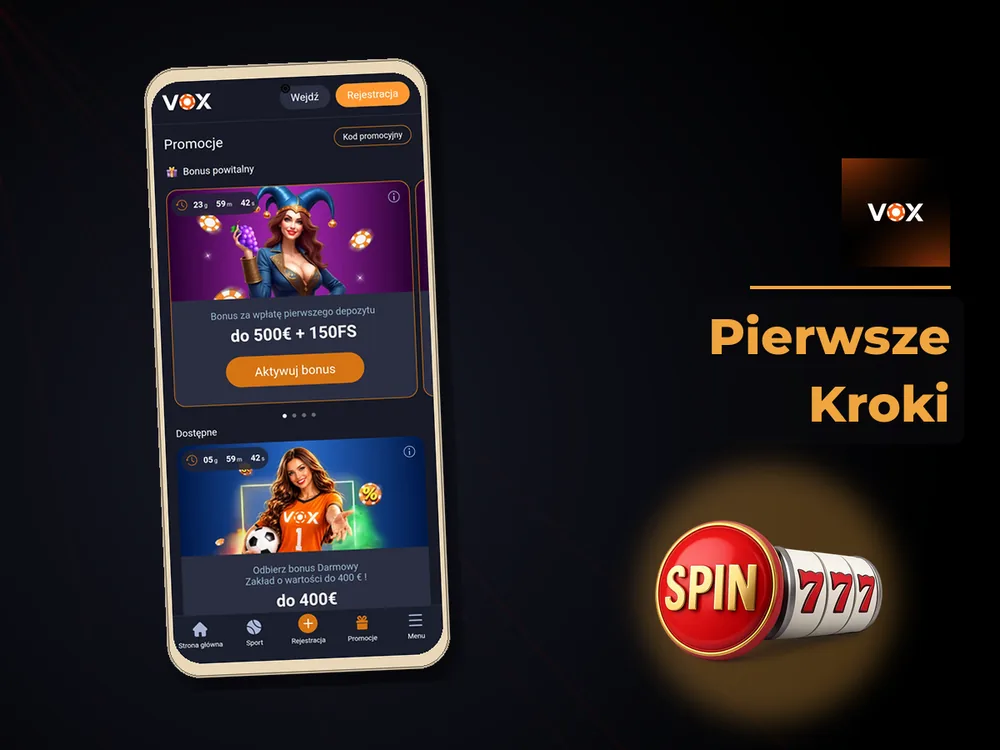 vox casino - Pierwsze Kroki
