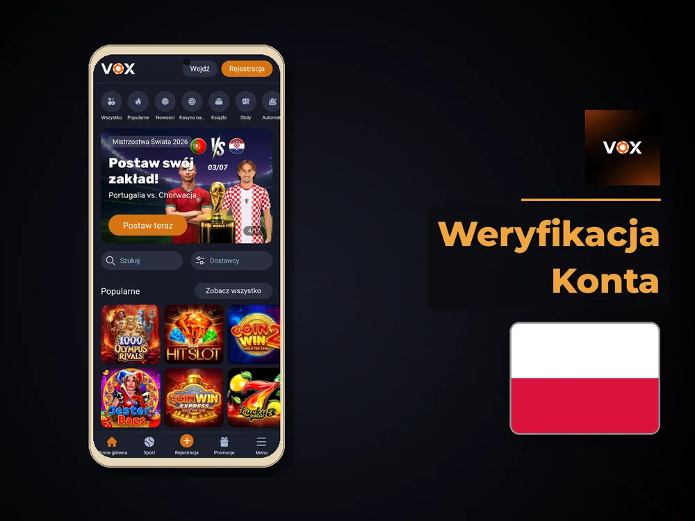 vox casino - Weryfikacja Konta