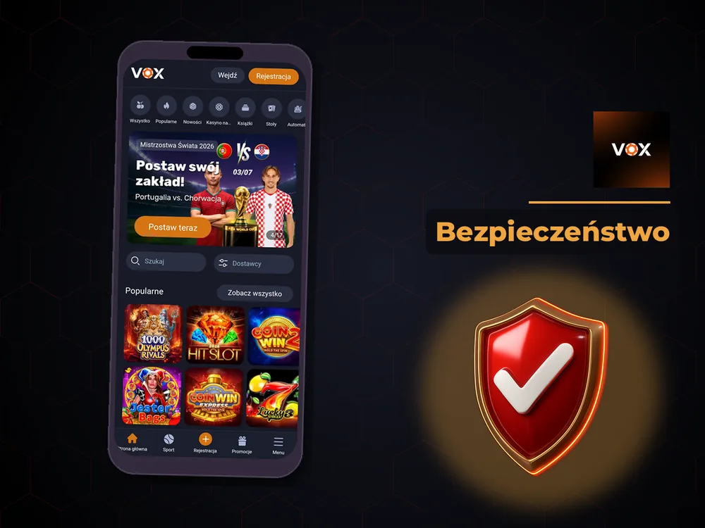 vox casino - Bezpieczeństwo