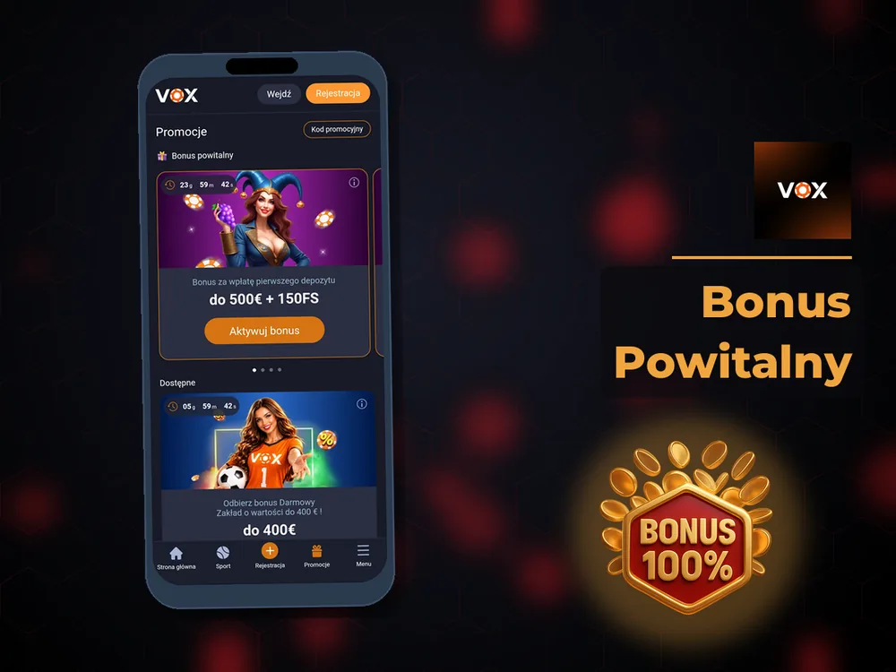 vox casino - Bonus Powitalny