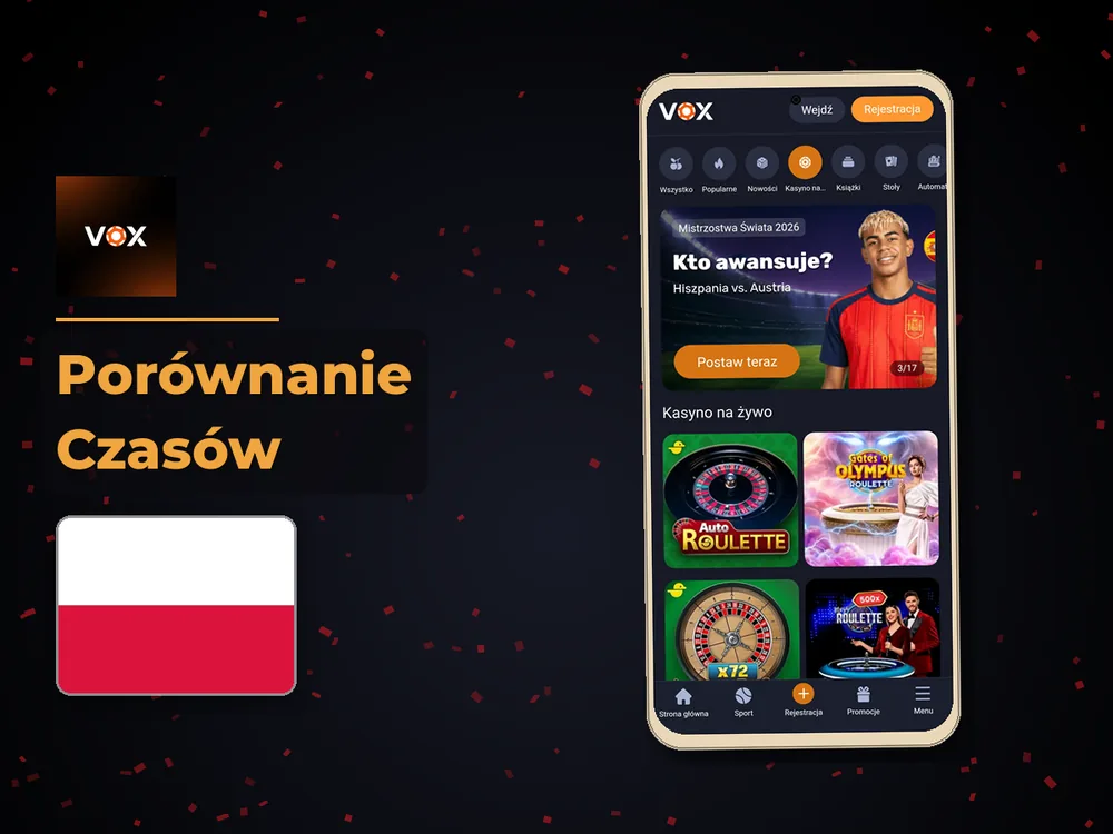 vox casino - Porównanie Czasów