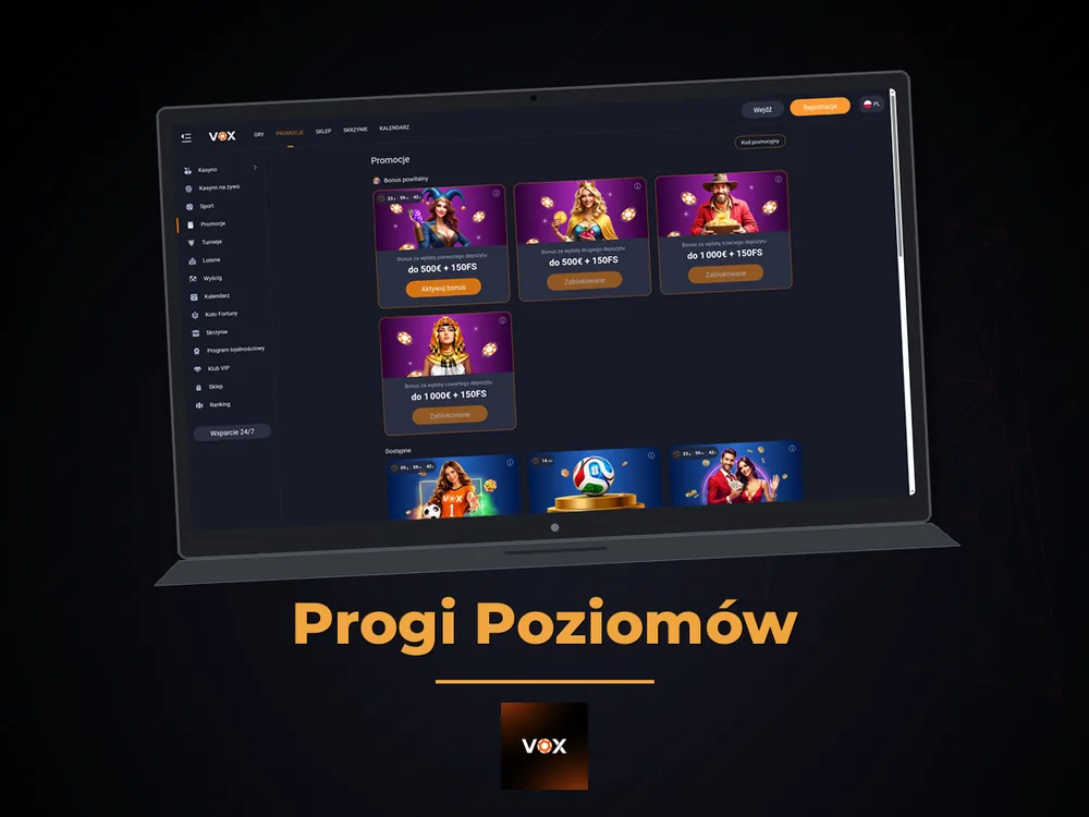 vox casino - Progi Poziomów