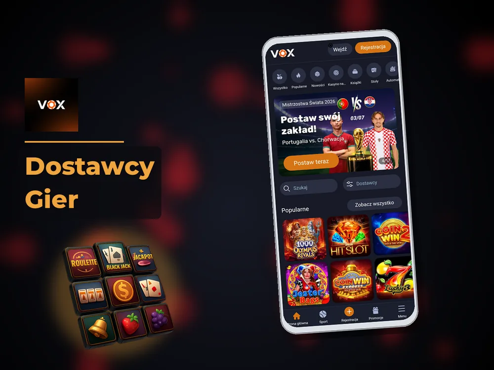 vox casino - Dostawcy Gier